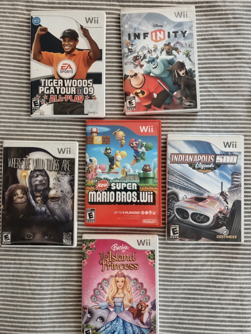 Nintendo Wii Games Lot Super Mario Bros Disney Infinity,Etc.
